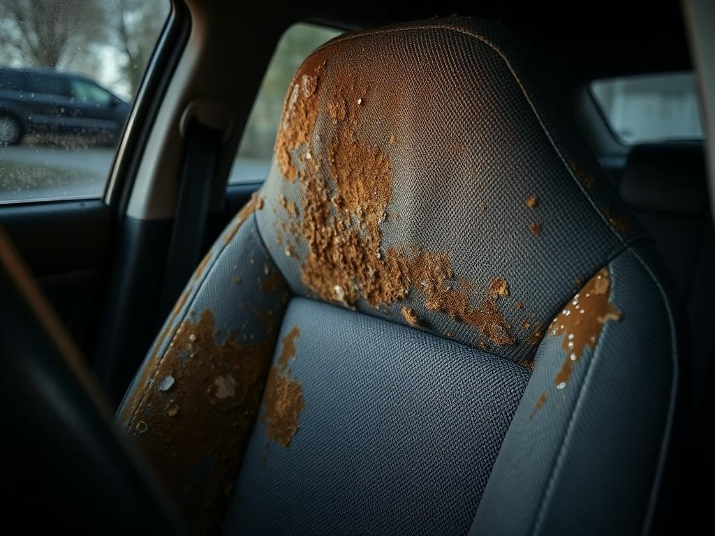 Moho en tapicería de coche